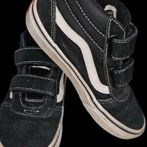 Vans high tops, black, size 1, velcro